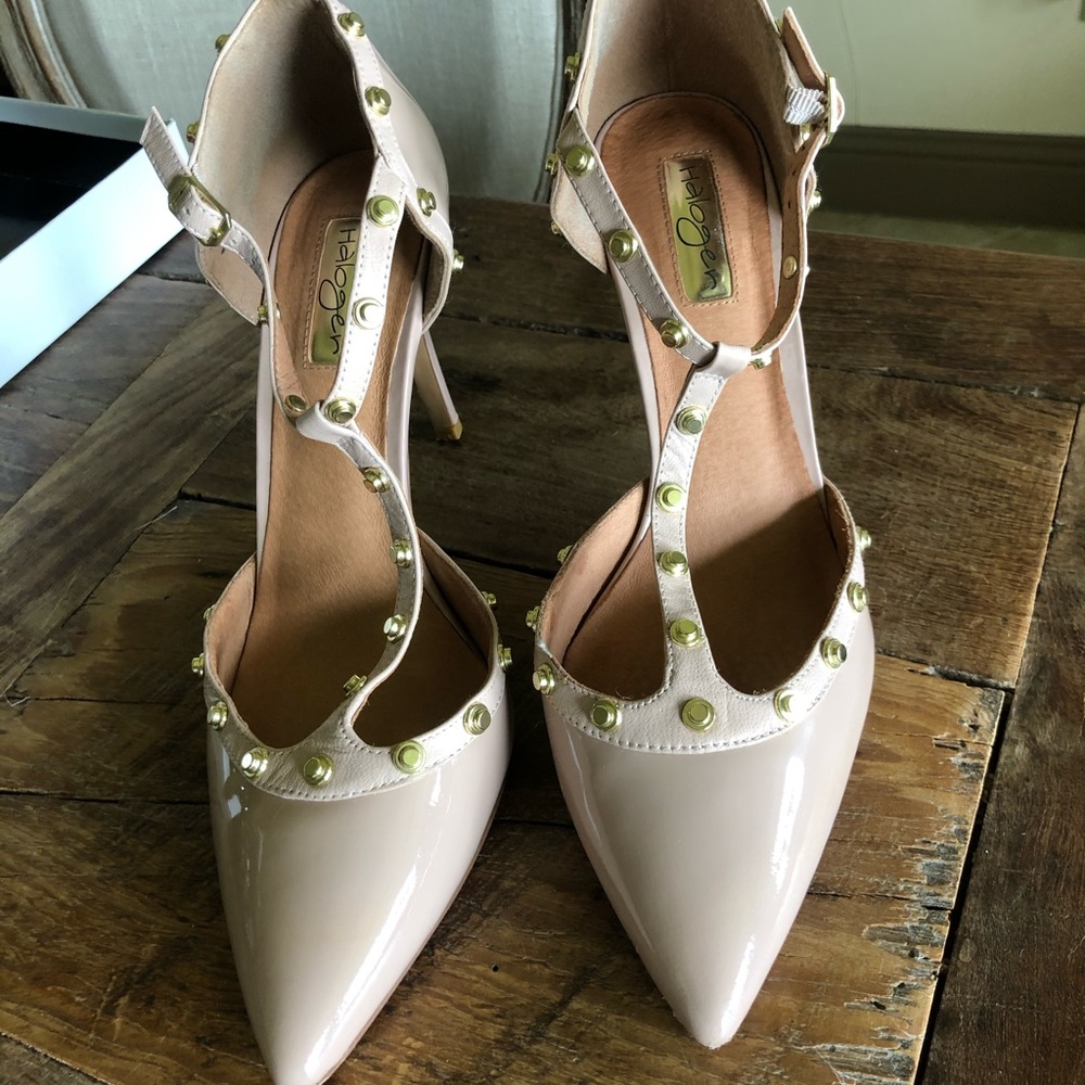 Halogen blush and nude and studded heels